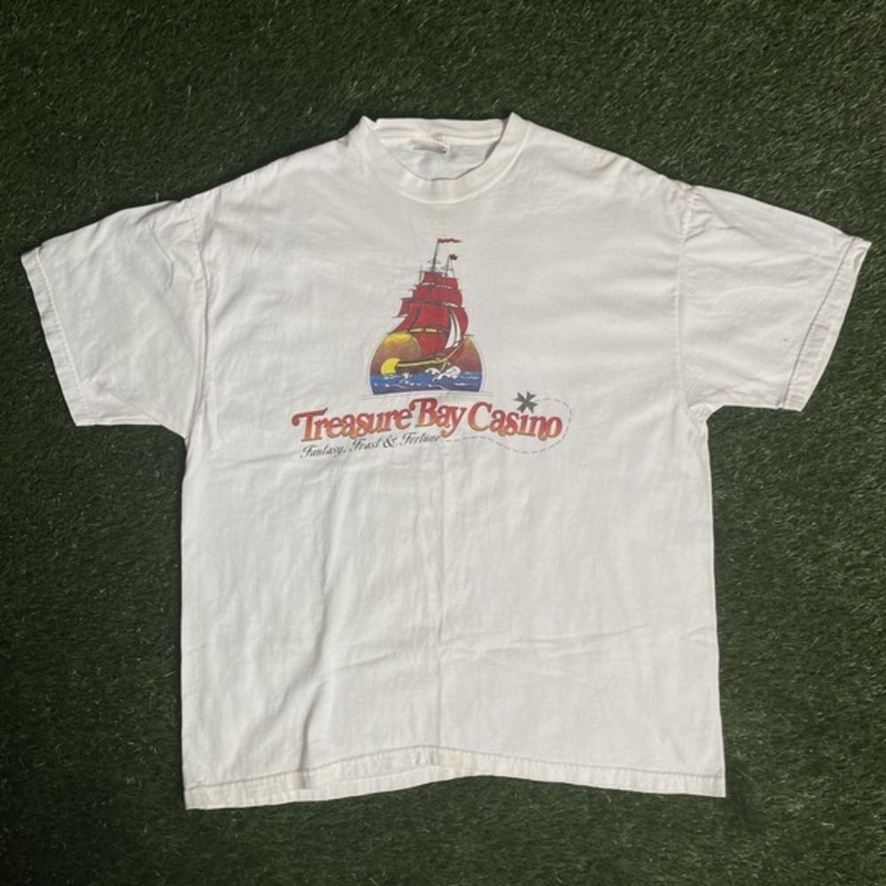 Treasure Bay Casino T-Shirt XL Fantasy Feast of Fortune‎ Mississippi Promo Tee